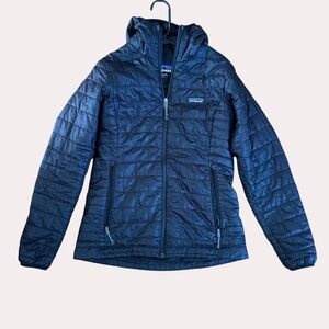 Patagonia Black Hooded Nanopuff Jacket Womens’s XS